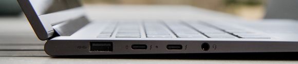 Vi kunne kanskje ønsket oss et par USB-porter til. Men vi gir pluss for Thunderbolt 3-støtte. <i>Foto:  Kurt Lekanger</i>