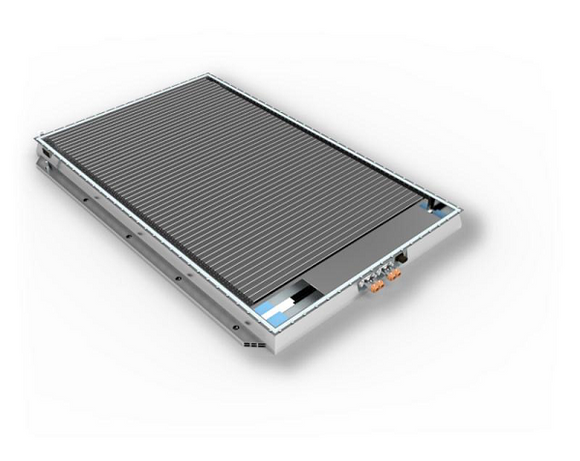 BYD Blade-batteriet består av en rekke tettpakkede LFP-celler som tar opp hele batteriets bredde. <i>Illustrasjon:  BYD</i>