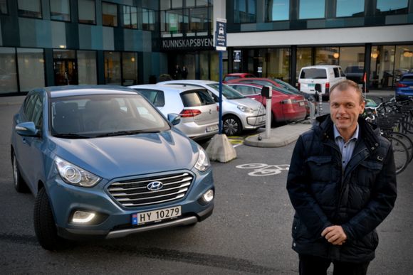 Jan Erik Torp, leder i Norsk hydrogenbilforening. <i>Foto:  Steinar Aasen, Kunnskapsbyen Lillestrøm</i>