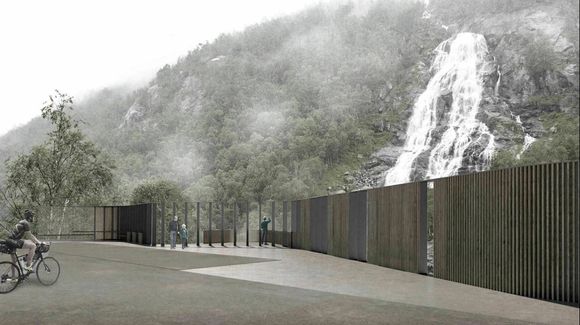 Den nye rasteplassen vil bli en av rasteplassene i Nasjonale turistveger-prosjektet. <i>Ill:  HZA Arkitekter</i>