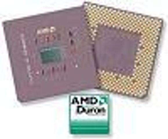 Eksempel på AMD Duron-prosessorer.