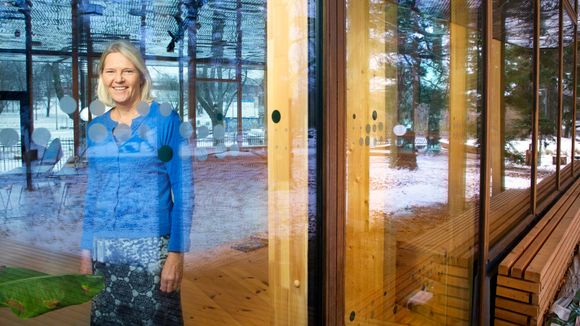 – Det er et godt hus å være i, sier daglig leder Brita Slettemark som selv er utdannet geolog fra UiO og har jobbet i Klima- og miljødepartementet i 25 år og seks år med klimarelaterte prosjekter i Norges forskningsråd. <i>Foto: Sverre Chr. Jarild</i>