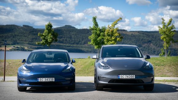 Tesla Model 3 og Model Y selger godt i Europa. <i>Foto:  Eirik Helland Urke</i>