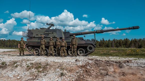 K9 Thunder i Estland. <i>Foto:  Forsvaret i Estland</i>