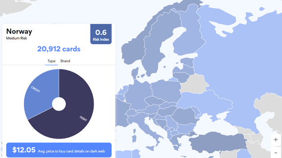 Data tilhørende nesten 21.000 norske betalingskort ligger på nett til en snittpris på 12 dollar. <i>Foto:  NordVPN</i>