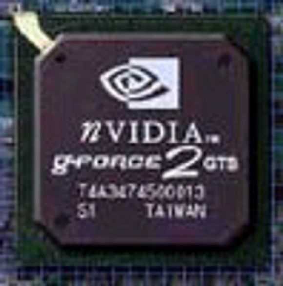 Grafikkprosessoren GeForce2 GTS. <i>Foto:  Nvidia</i>
