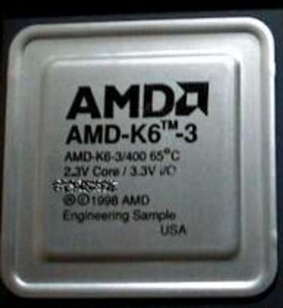AMDs K6-3-prosessor før den endret navn til K6-III. <i>Foto:  AMD</i>