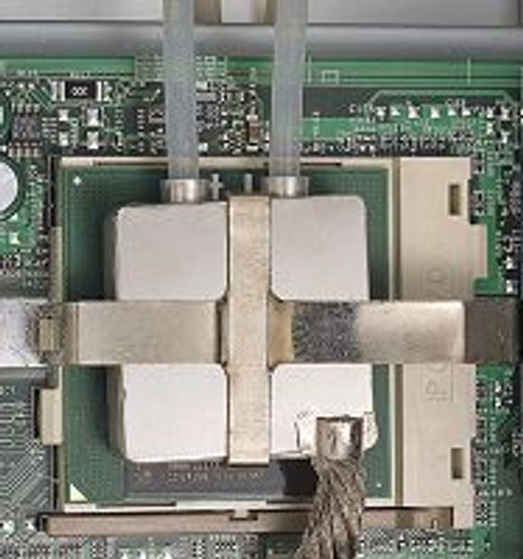 Kjøleblokk over hovedprosessoren. <i>Foto:  Intercom Solutions</i>