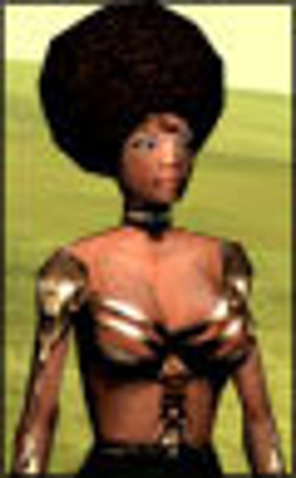 Figur fra Anarchy Online: Solitus female african. <i>Illustrasjon:  FunCom</i>