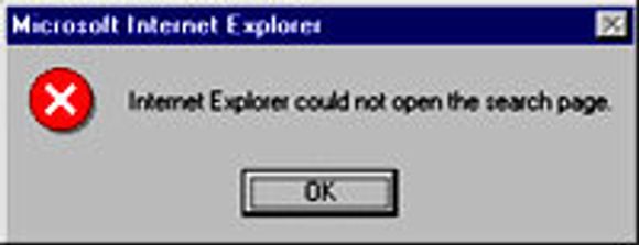 Feilmelding i Internet Explorer. <i>Skjermbilde:  Digi.no</i>