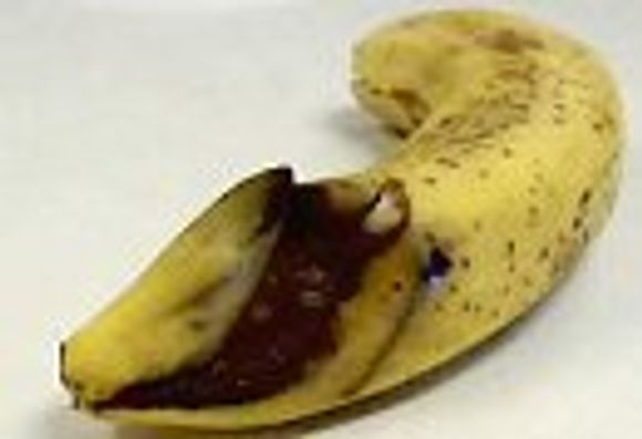 Råtten banan fra ICA Rett hjem. <i>Foto:  Therese Werenskiold</i>