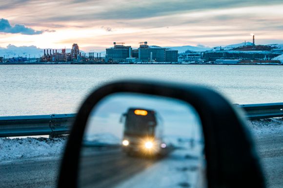 Melkøya utenfor Hammerfest. <i>Foto:  Jan Johannessen</i>