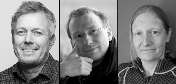 Dag Kjenstad (t.v.), Alexander Johannes Stasik og Signe Riemer-Sørensen er forskere i Sintef. <i>Foto:  Privat</i>