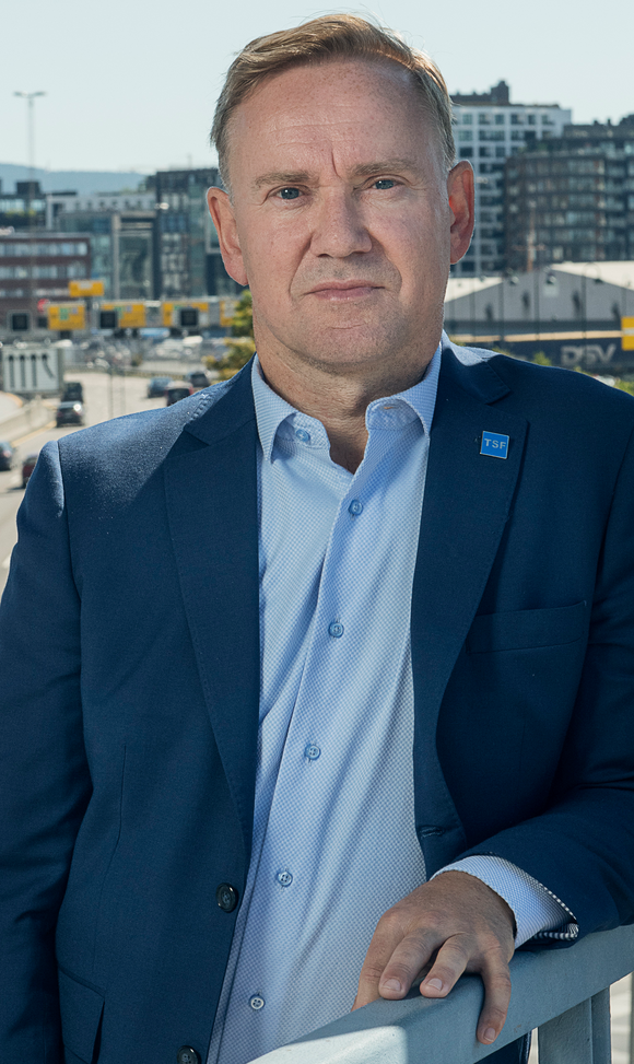 Geirr Tangstad-Holdal er daglig leder i TSF - Trafikksikkerhetsforeningen. <i>Foto:  Erik Burås</i>