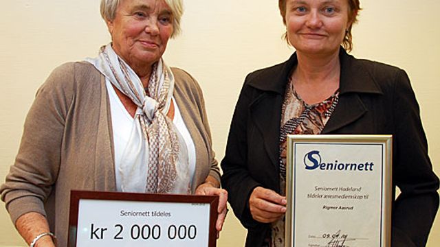 To millioner kroner til Seniornett