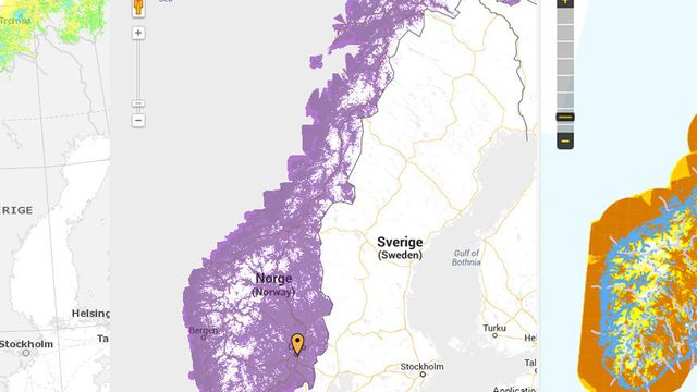 Vil ha sammenlignbare dekningskart