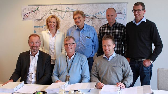 Signerte andre entreprise på Sandvika - Wøyen