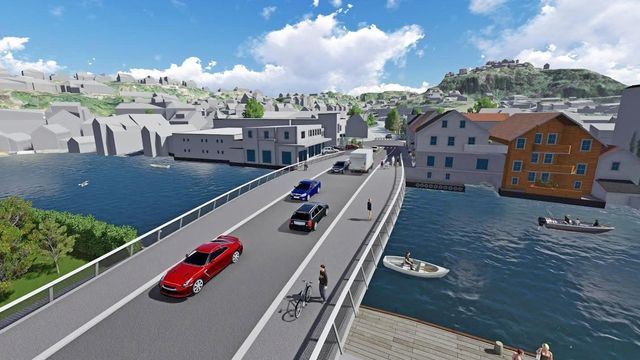 Seks vil prosjektere bybru i Flekkefjord