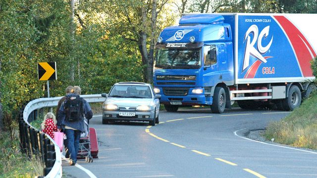 Farlig veg sikres ved Fetsund
