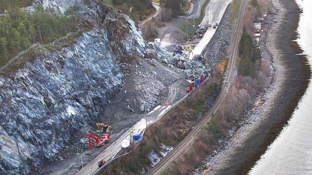 Raset ved Steinkjer forsinker E 6