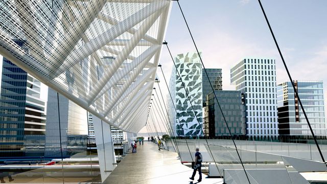 Gangbru over 20 spor på Oslo S