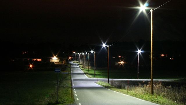 Tester LED som vegbelysning