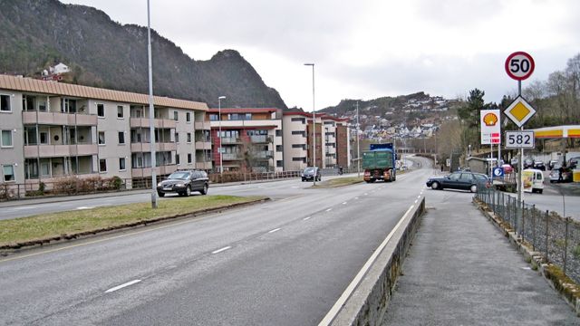 Sykkelfelt erstatter kjørefelt i Bergen