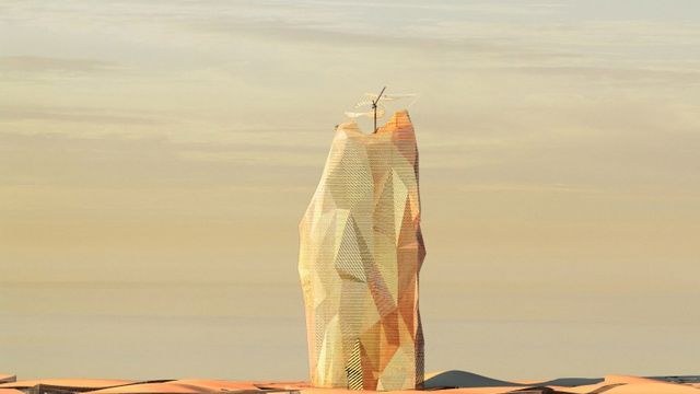 Franske arkitekter vil bygge vertikal by i ørkenen