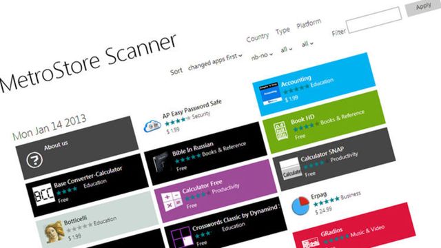 Sniktitt på Windows 8-apper