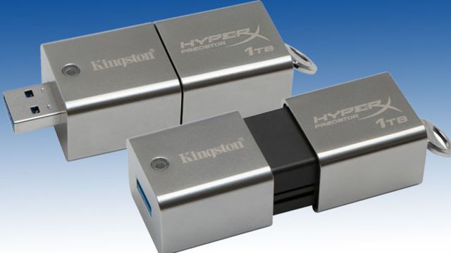 Lover USB-pinne på én terabyte