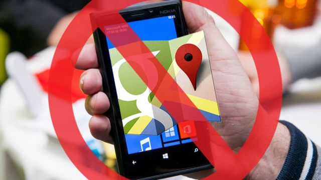 WinPhone ble nektet kart