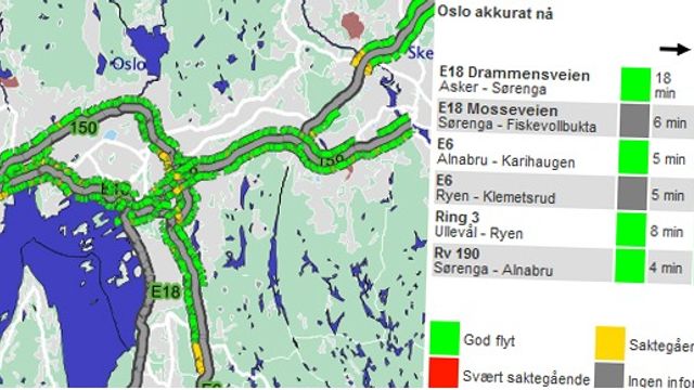 Avslører trafikkork med live GPS