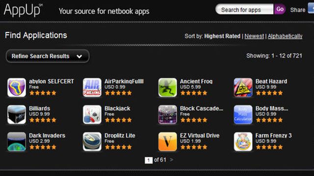 Åpnet app-butikk for mini-bærbare