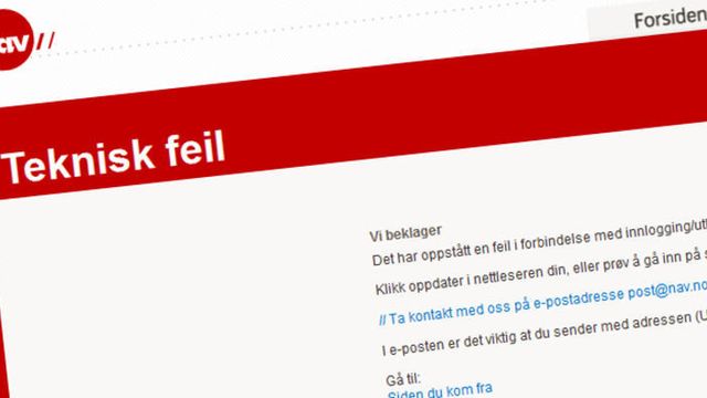 Nav har IT-trøbbel