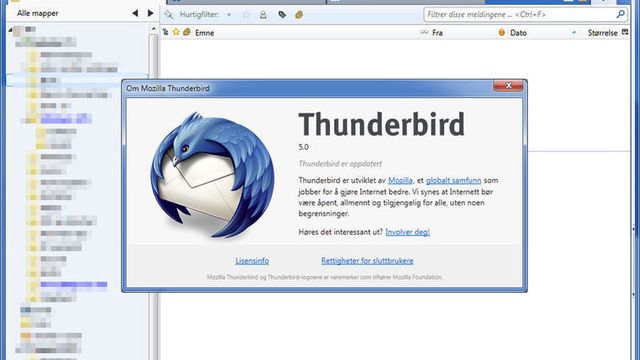 Thunderbird 5 med ny design