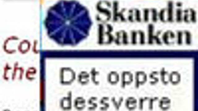Skandiabanken sliter med nettbanken