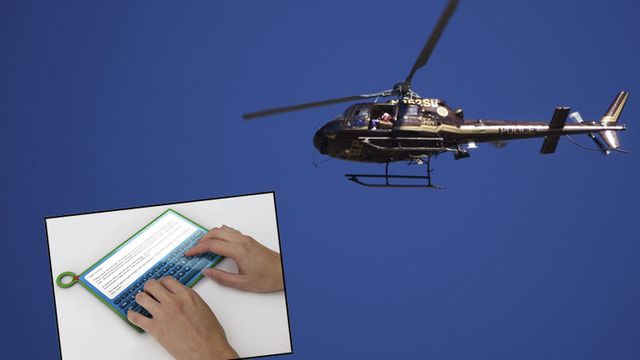 Dumper nettbrett fra helikopter