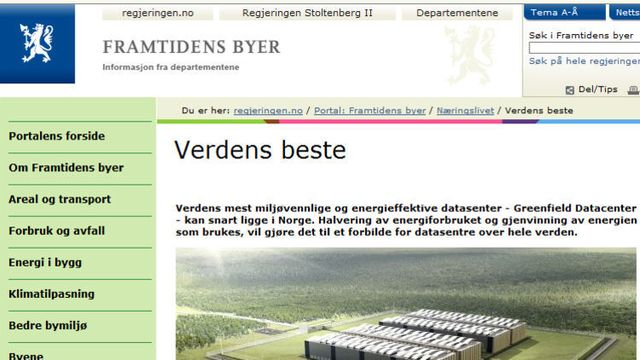 Regjeringen reklamerer for Entra-senter