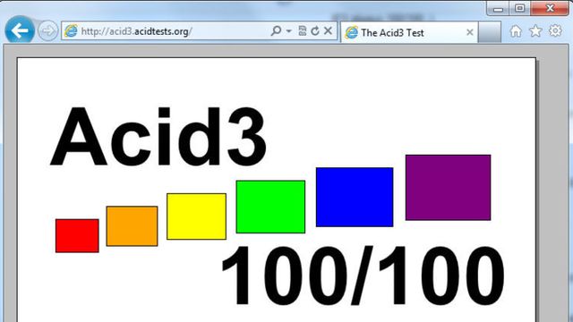 Nå får IE9 hundre poeng i Acid3-testen