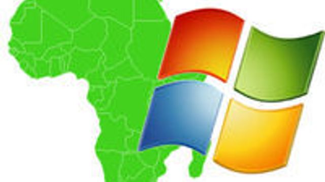 Vil male Afrika grønn med Windows