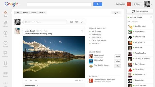 Omfattende ansiktsløft for Google+