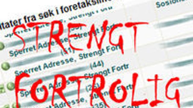 Norsk tjeneste avslører hemmelige adresser