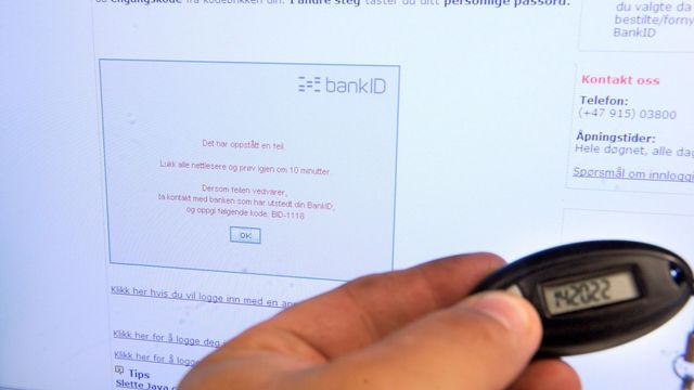 Trang fødsel for mobil BankID