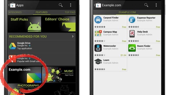 Åpner privat kanal i Google Play