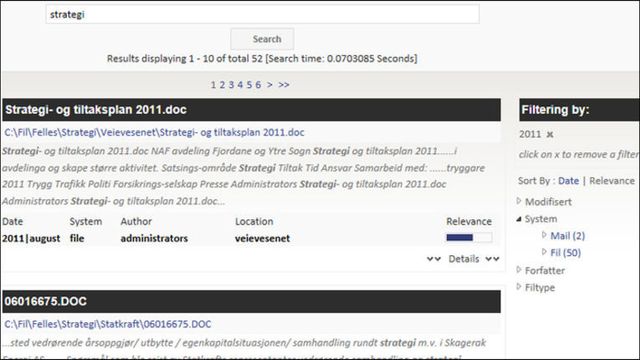 Tilbyr avansert søk til EPiServer