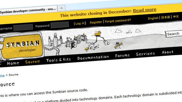 Symbian stenger nettsidene