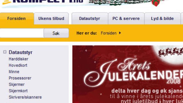 Sviktende salg for Komplett