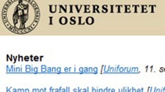 Bruker seks år på friske opp UiOs nettportal