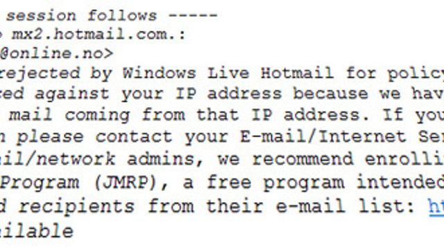 Microsoft sperrer e-post fra Telenor