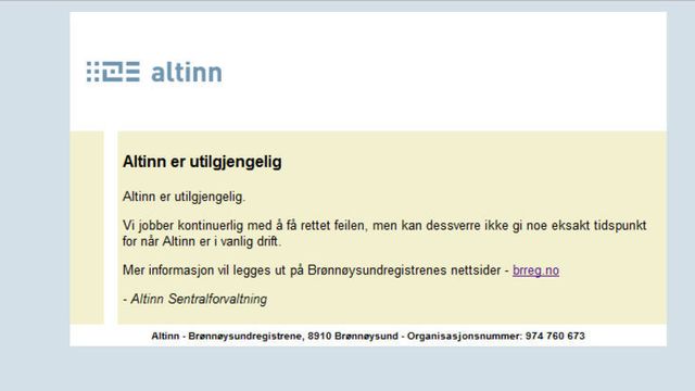 Urolig for Altinn